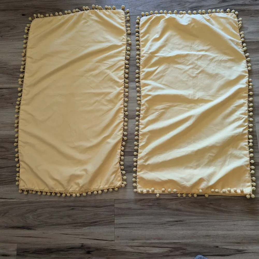 Butter Yellow Microfiber Duvet Cover and Pillowcases, King